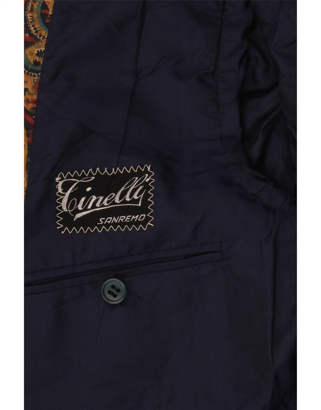 Jachetă pentru bărbați VINTAGE cu 3 nasturi, UK 36, cachetăl multicolor mic