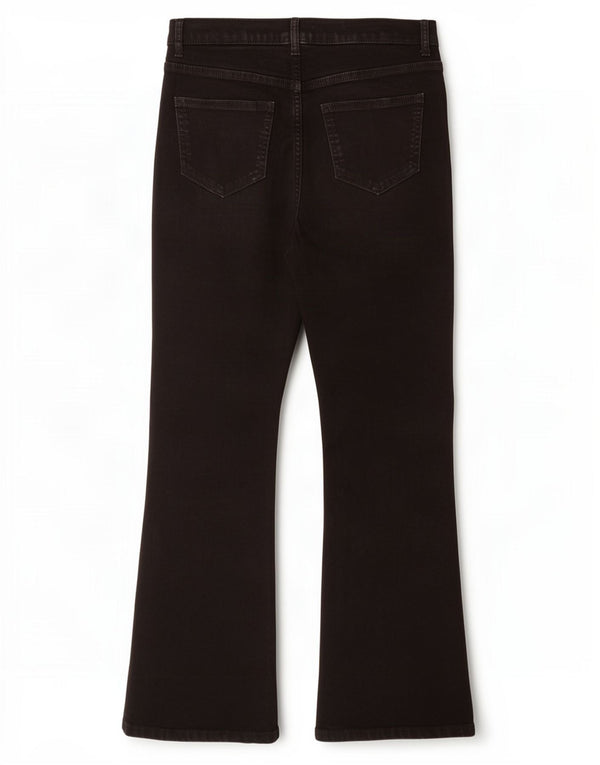 Marks & Spencer blugi subțiri bootcut pentru femei UK 10 mici W28 L28 bumbac negru