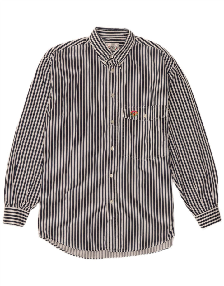 Cămașă Bărbați Stefanel Mediu Bleumarin Pinstripe