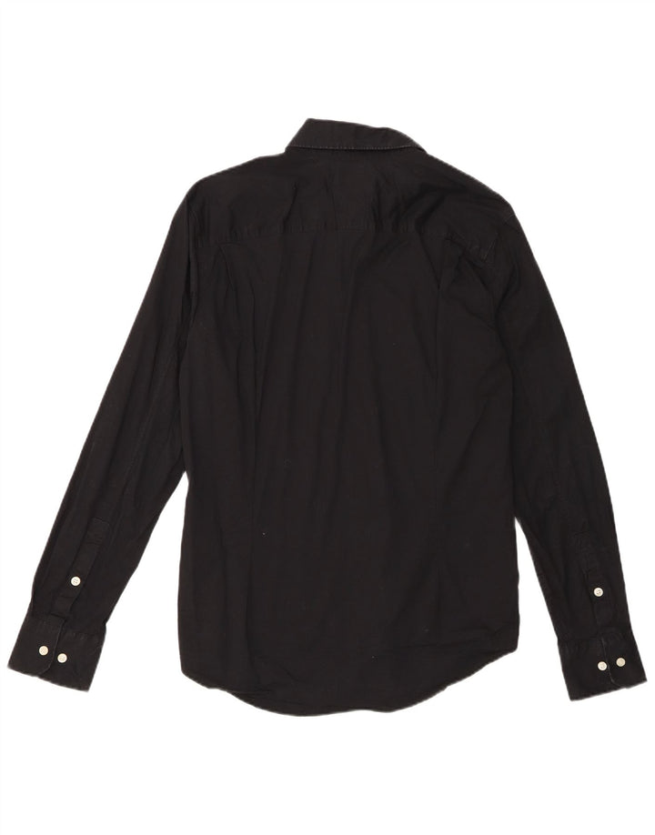 Cămașă pentru bărbați TOMMY HILFIGER, bumbac negru mare