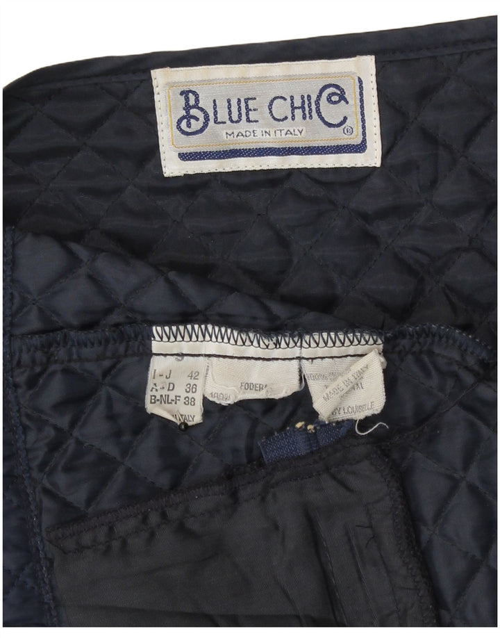 Gilet matlasat Vintage pentru femei IT 42 Poliester bleumarin mediu