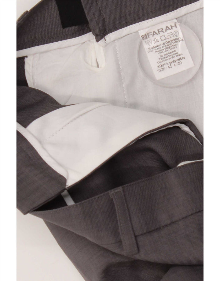 Farah Pantaloni Chino Drepți Bărbați L42 L29 Gri Poliester