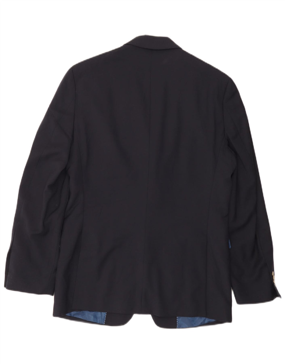 TOMMY HILFIGER Sacou blazer pentru bărbați cu 2 nasturi UK 36 Lână mică, albastru bleumarin