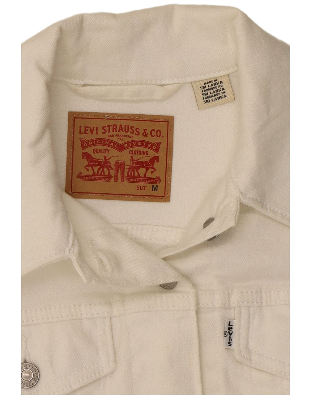 Jachetă Levi's Crop Denim UK 14 Medium White