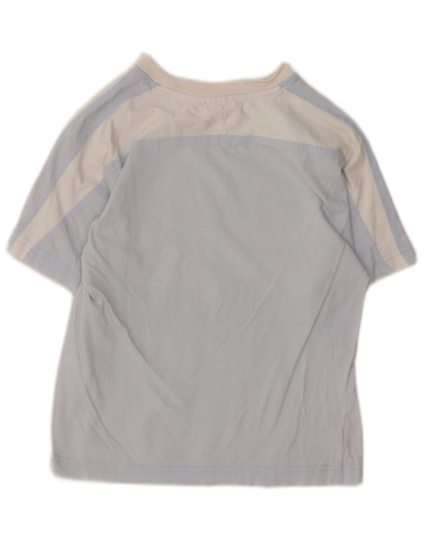 Tricou cu grafic Puma pentru fete Top 7-8 ani albastru Colorblock