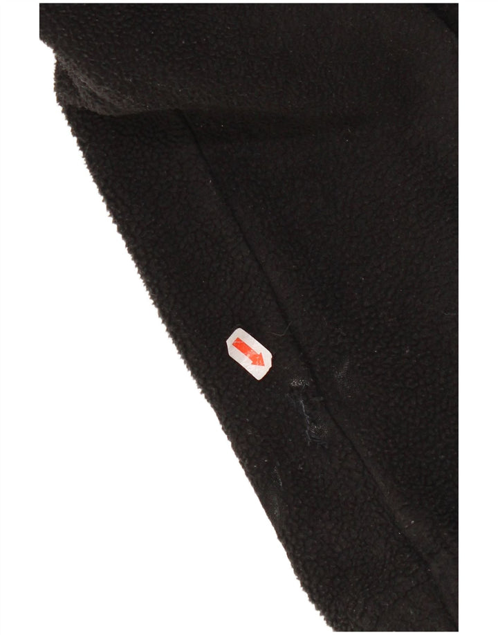 Pulover supradimensionat din lână Adidas pentru femei, cu fermoar, UK 12, poliester mediu negru