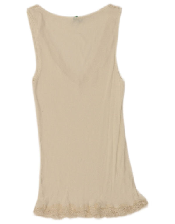 Bluză fără mâneci pentru femei Benetton UK 12 Medium White