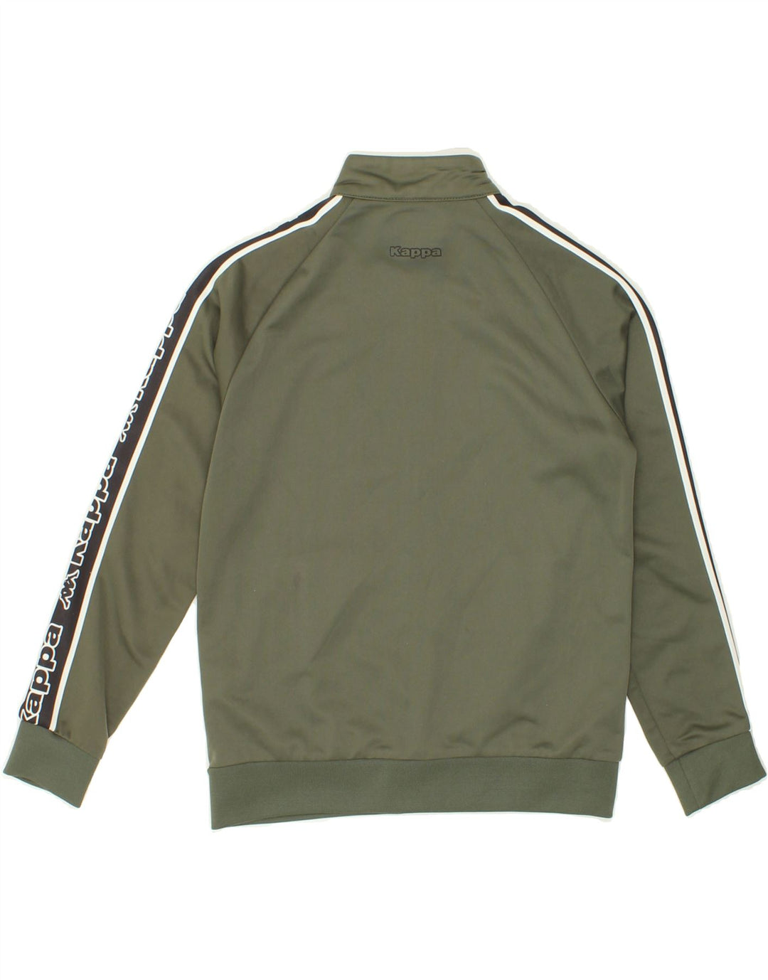 KAPPA Boys Graphic Tracksuit Top Jacket 9-10 Years Khaki Colourblock Vintage Kappa and Second-Hand Kappa from Messina Hembry 