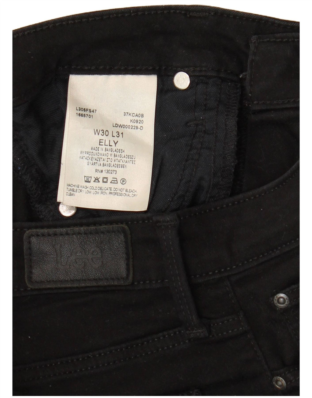 Blugi LEE Elly Slim pentru femei W30 L28 bumbac negru