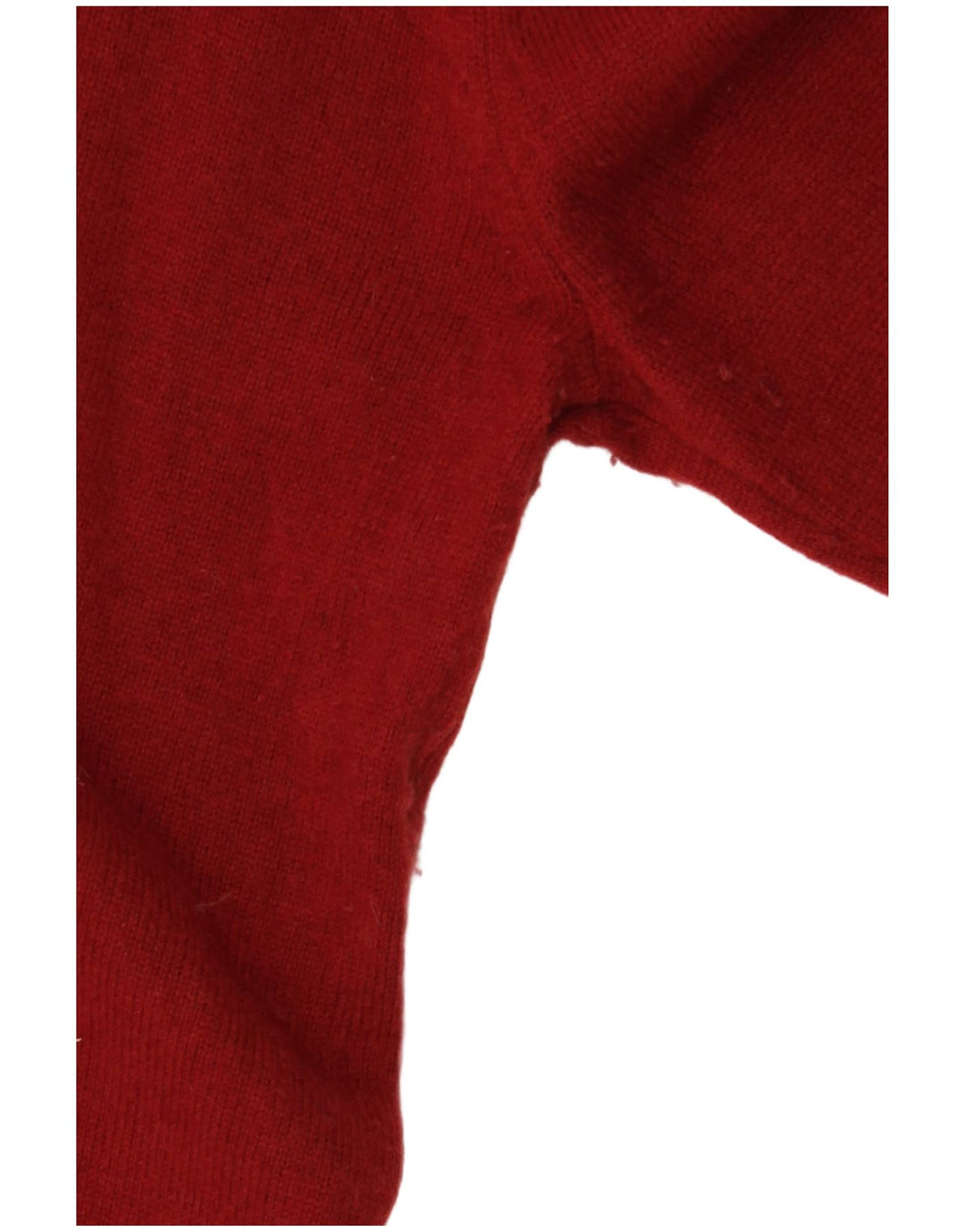 MASSIMO DUTTI Pulover cu decolteu în V pentru femei UK 14 Lână roșie mare