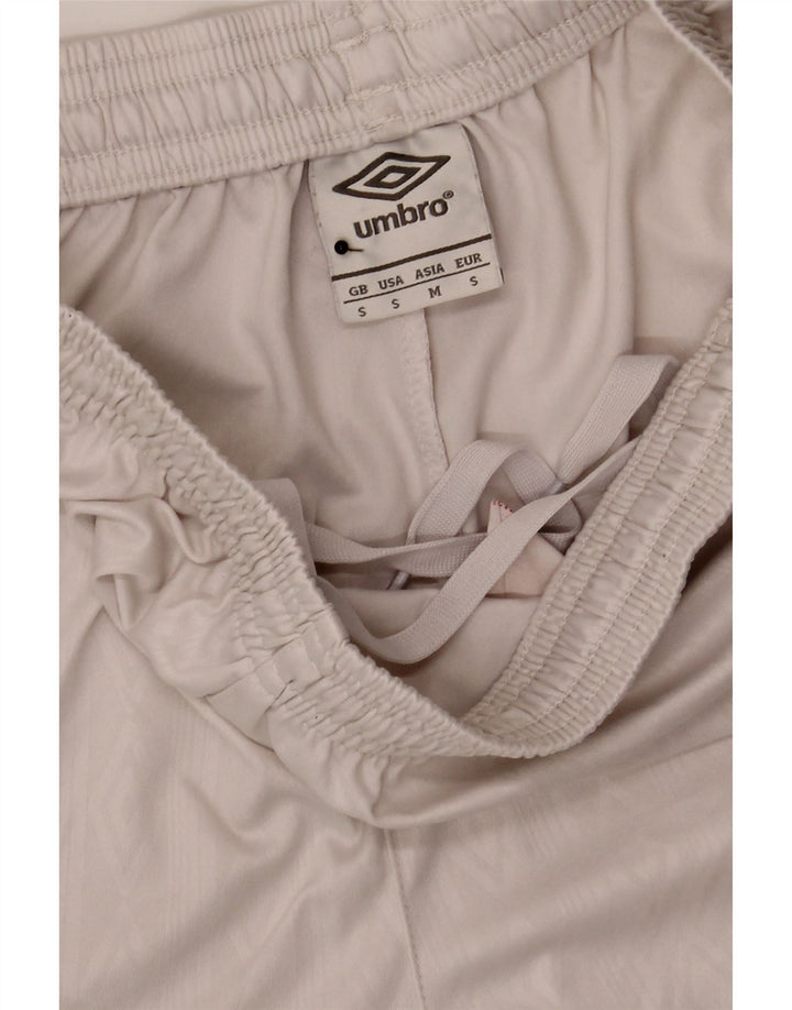 Pantaloni scurti sport Umbro pentru bărbați, poliester alb, mic