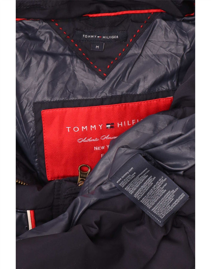 Jachetă căptușită cu glugă Tommy Hilfiger pentru femei UK 12 Poliester mediu bleumarin