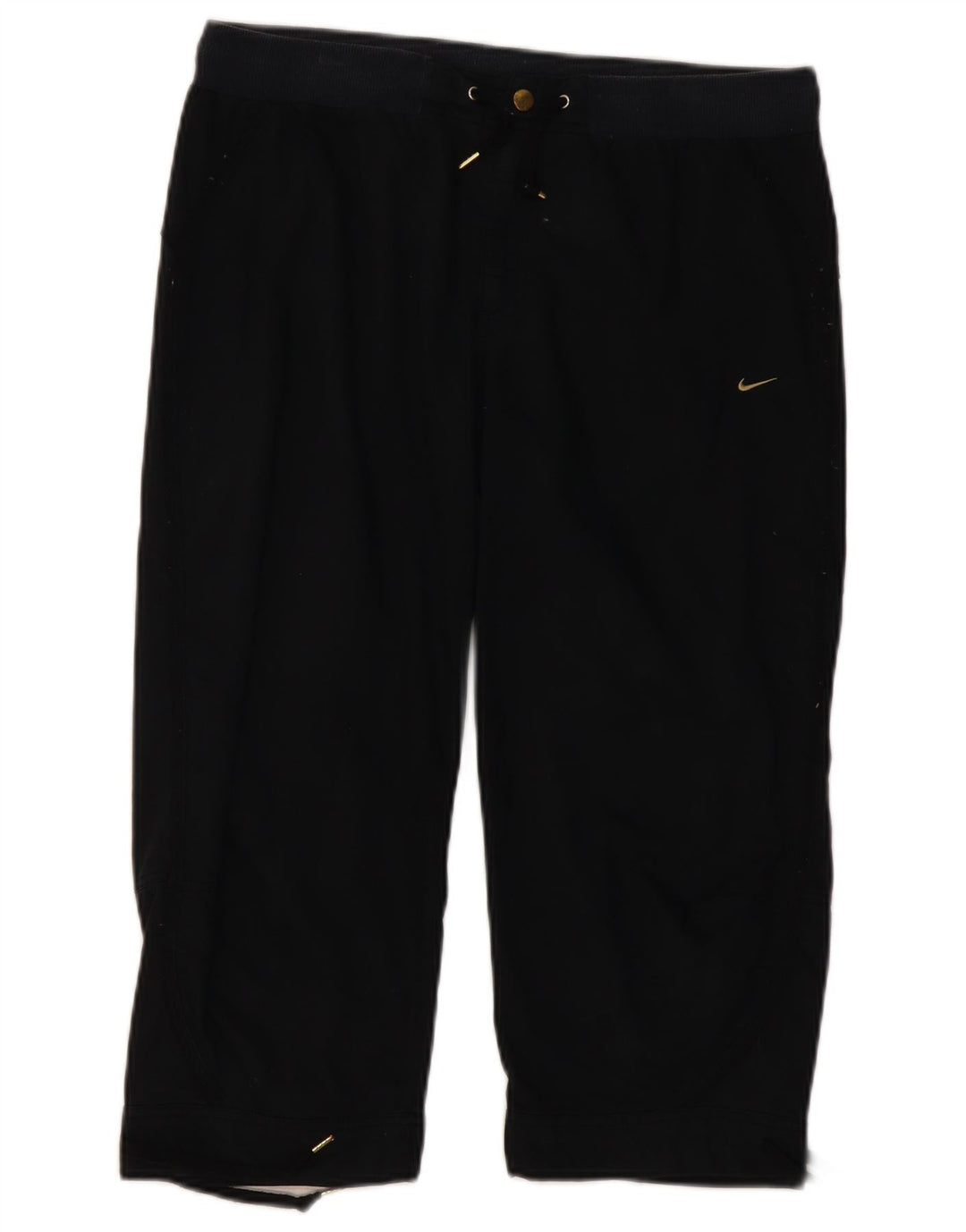 Pantaloni Capri pentru femei NIKE UK 12 Medium W32 L20 Bumbac negru