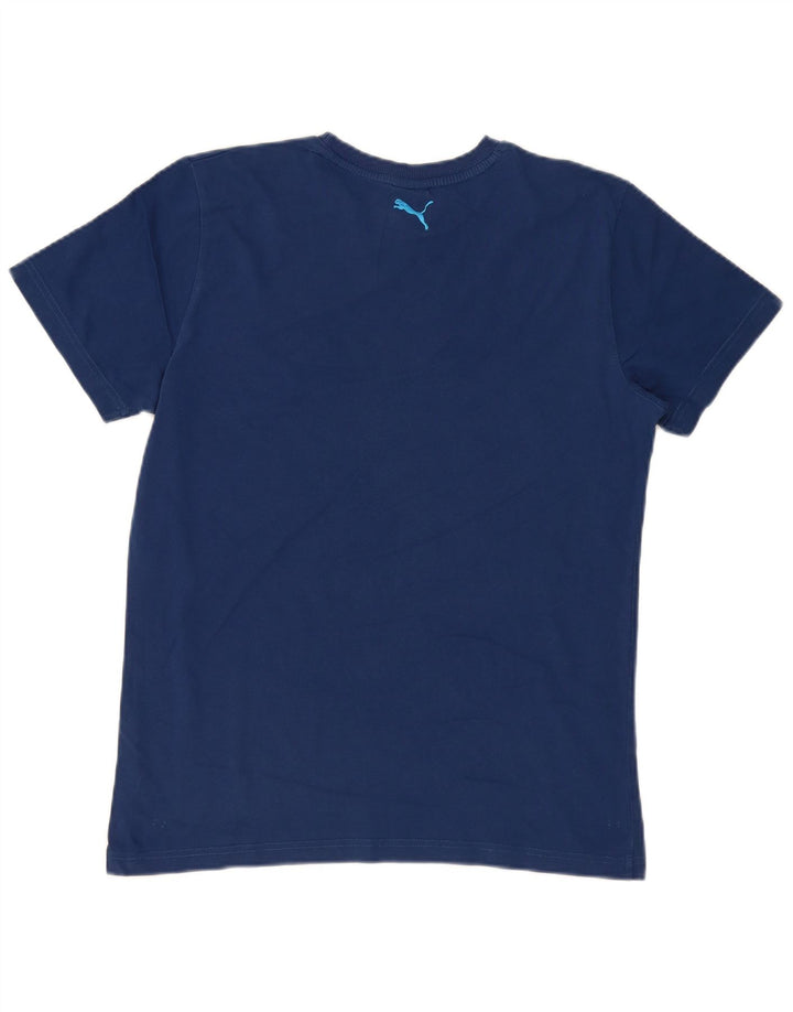 Tricou grafic Puma pentru bărbați Top mediu din bumbac bleumarin