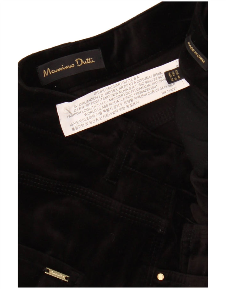 MASSIMO DUTTI Womens Slim Casual Trousers EU 40 Medium W30 L29 Black