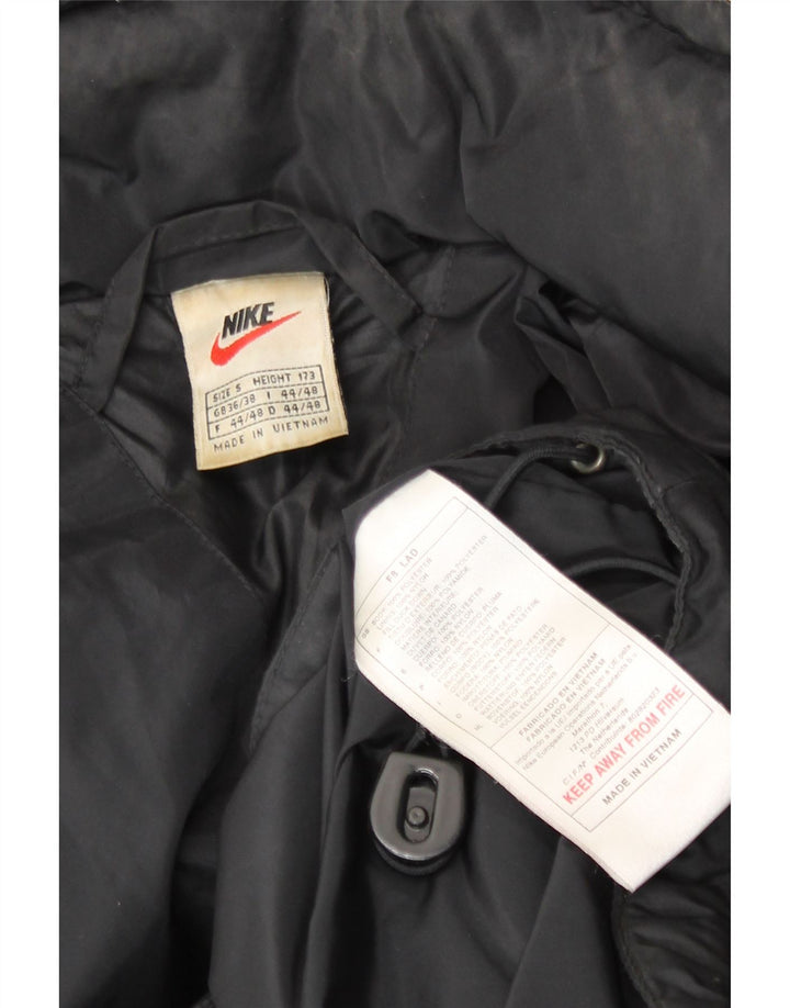 Jachetă căptușită cu grafică largi Nike pentru bărbați UK 36/38 Poliester negru mic