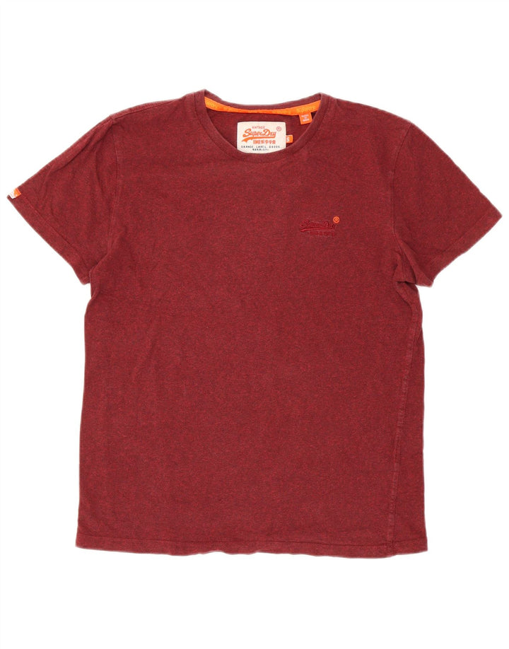 SUPERDRY tricou pentru bărbați Top mic, roșu, bumbac cu pete