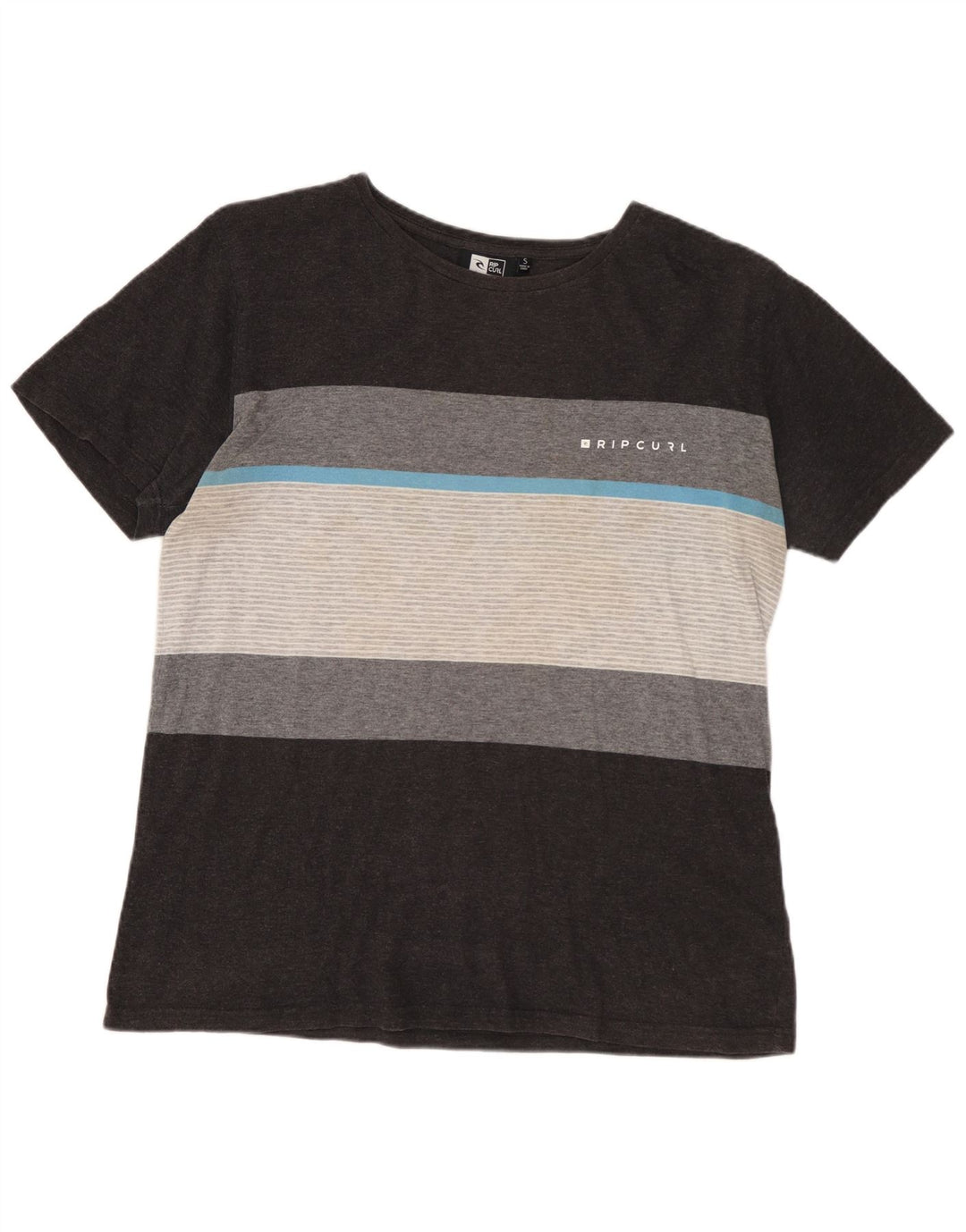 Tricou RIP CURL pentru bărbați, cu croiala standard, top mic, gri cu dungi