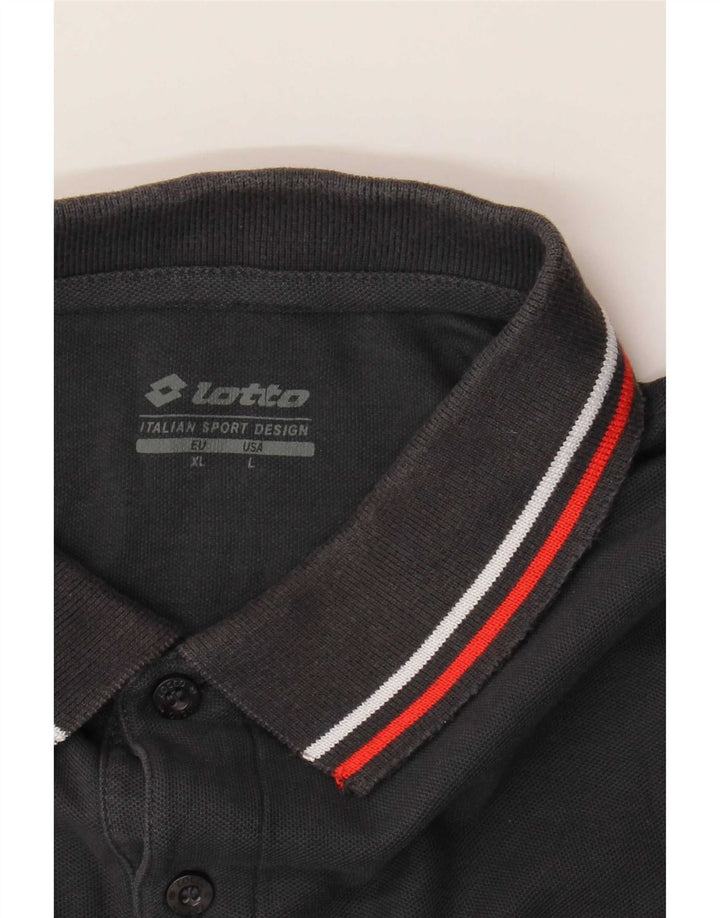 Tricou polo pentru bărbați Lotto XL cu dungi negre
