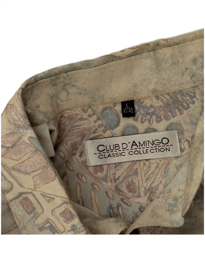 Cămașă pentru bărbați Club D'Amingo cu model abstract Mărimea 41/42 mare, multicoloră