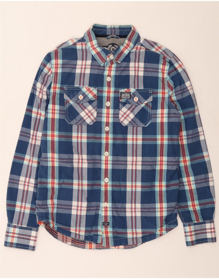 Cămașă pentru bărbați SUPERDRY XL Blue Check Bumbac