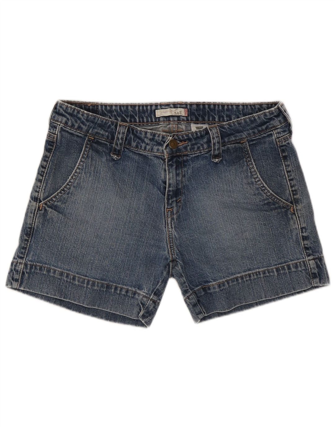 Pantaloni scurți din blugi pentru femei LEVI'S 545 US 10 Large W32 Blue Bumbac