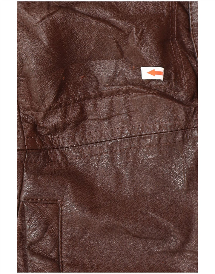 Geaca de piele vintage pentru barbati IT 52 XL maro