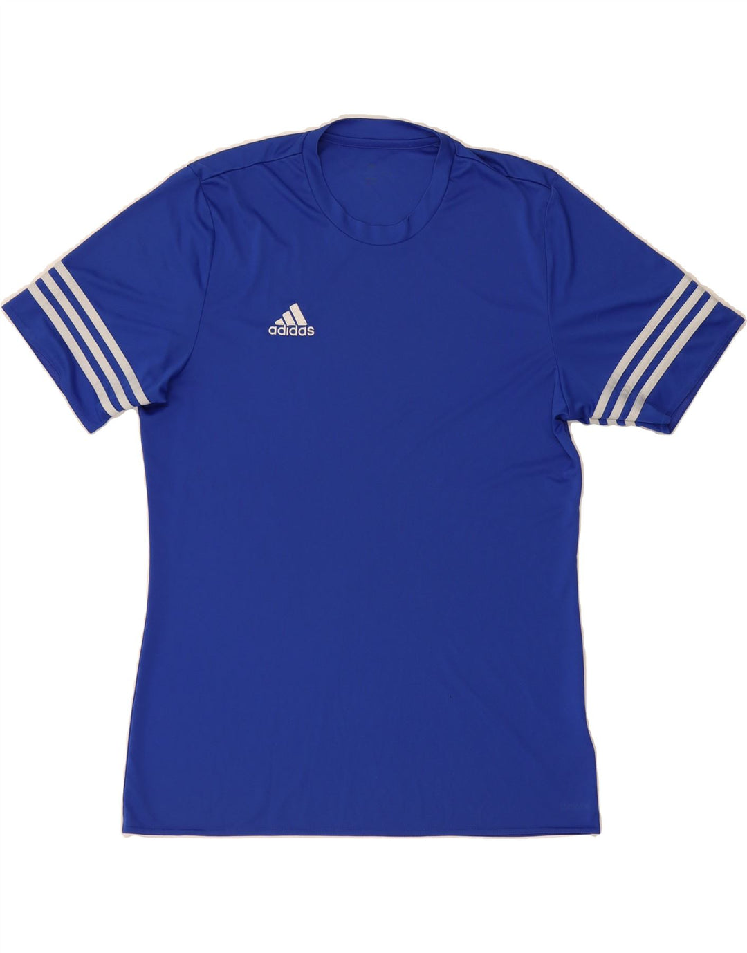 ADIDAS Mens T-Shirt Top Medium Blue Polyester Vintage Adidas and Second-Hand Adidas from Messina Hembry 