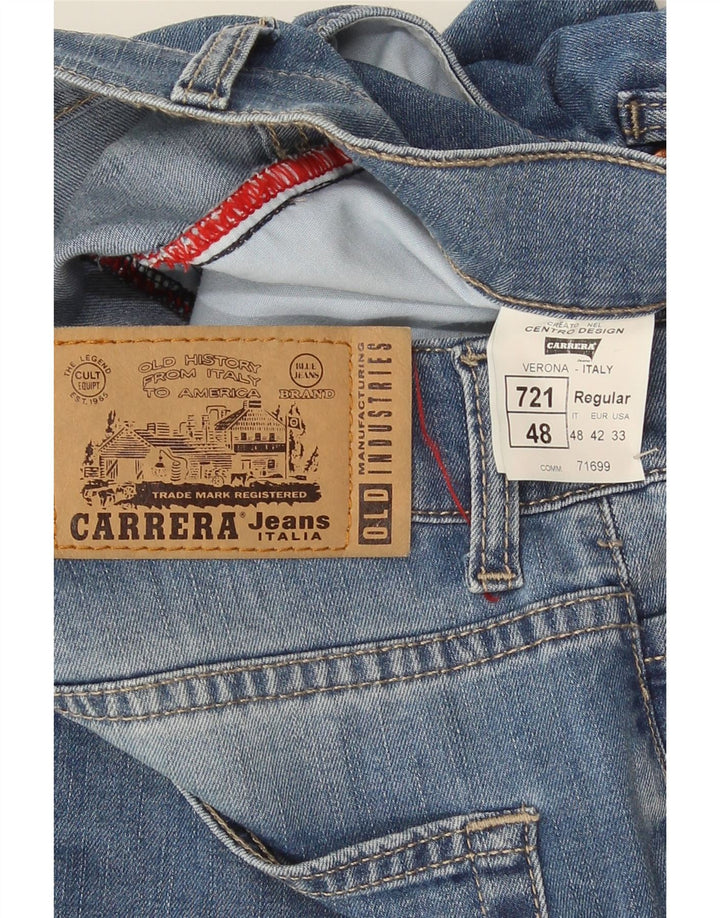 Pantaloni scurți din blugi pentru bărbați Carrera 721 W33, bumbac albastru mediu