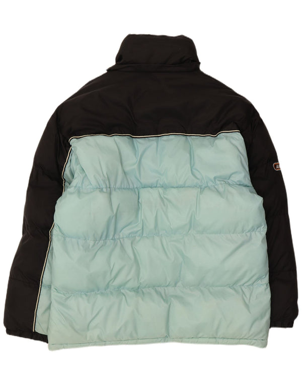 Jachetă căptușită vintage pentru bărbați UK 46 3XL Negru Colorblock