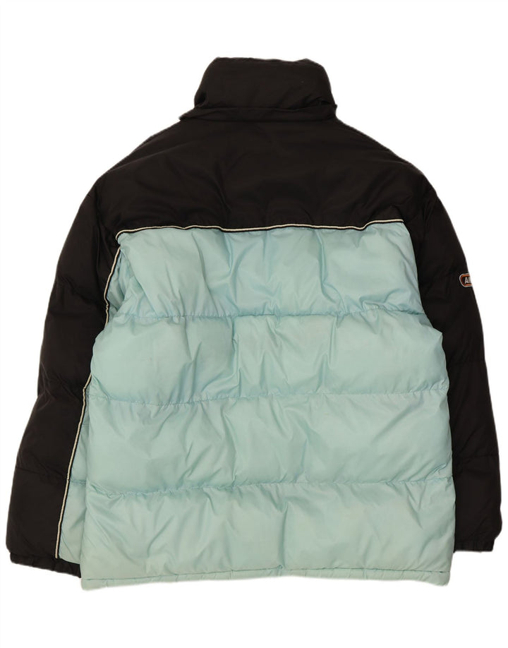 Jachetă căptușită vintage pentru bărbați UK 46 3XL Negru Colorblock