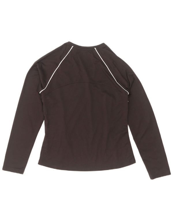 Top pentru femei Reebok cu mânecă lungă UK 12 Medium Black Poliester