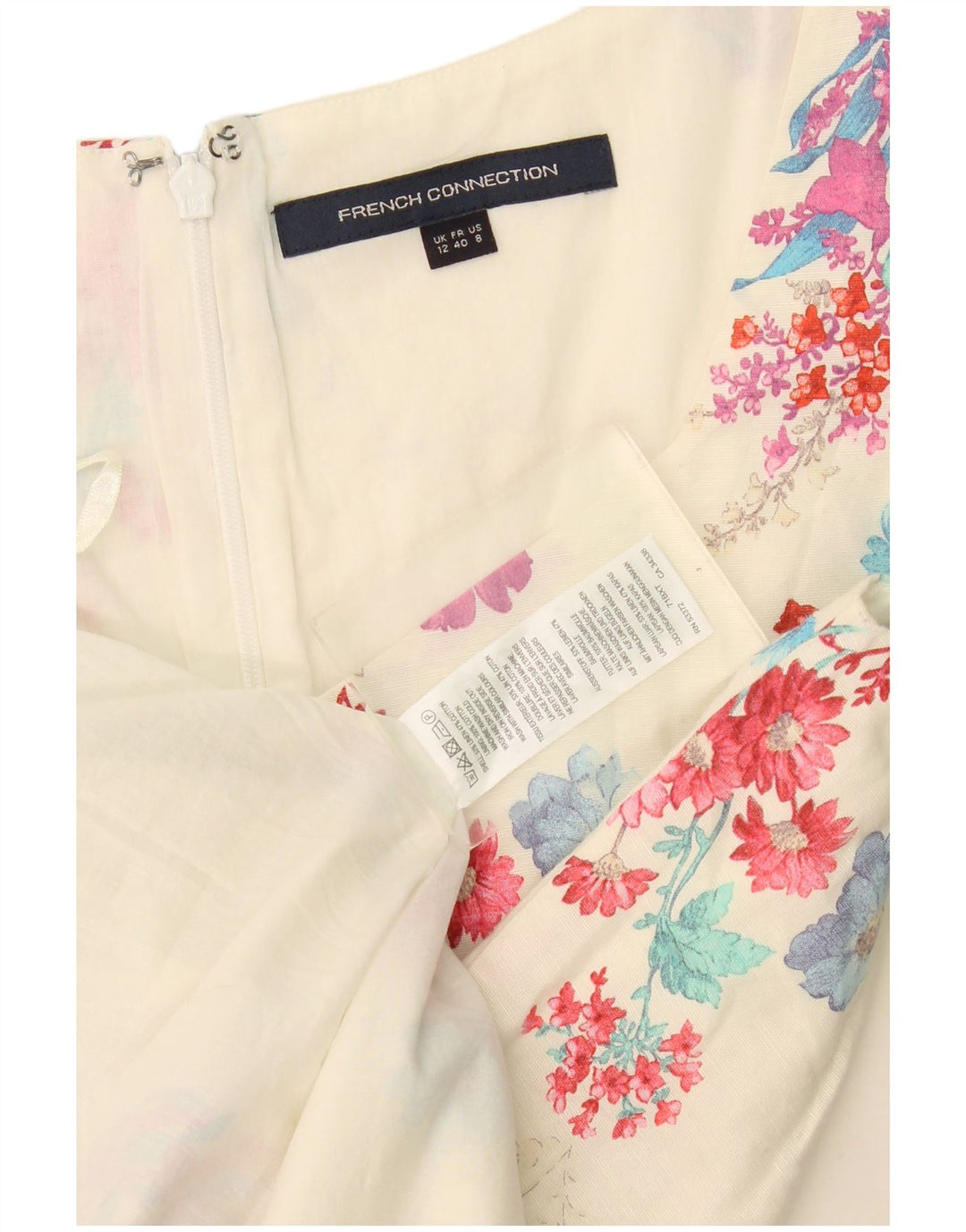 Rochie A-Line pentru femei French Connection UK 12 Medium Off White Floral
