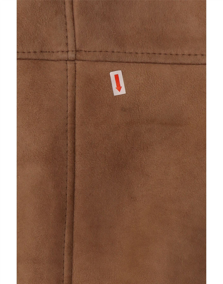 Jachetă din shearling pentru bărbați VINTAGE IT 50 mare, maro, din shearling