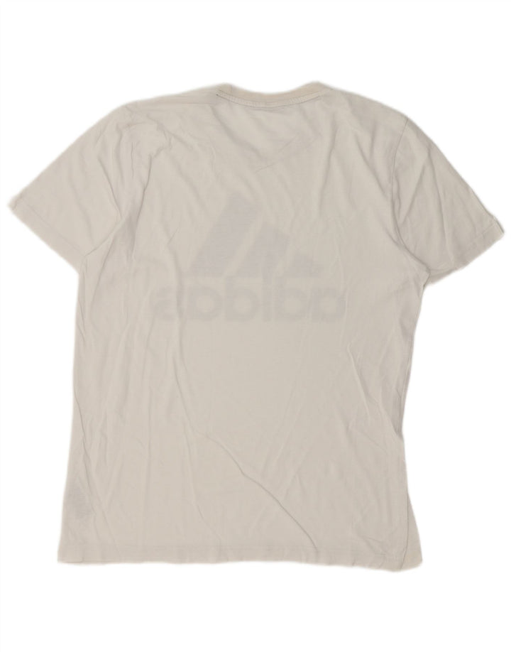 Tricou grafic pentru bărbați Adidas Top Mediu Alb