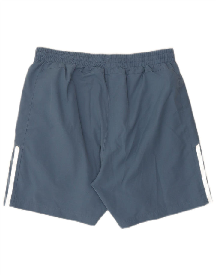 Pantaloni scurți sport pentru bărbați Adidas, poliester albastru mediu
