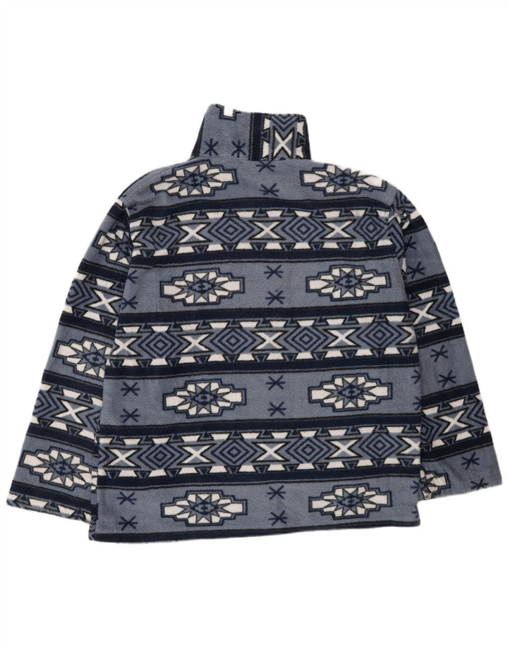 Jachetă vintage pentru bărbați din lână UK 38 Medium Blue Fair Isle