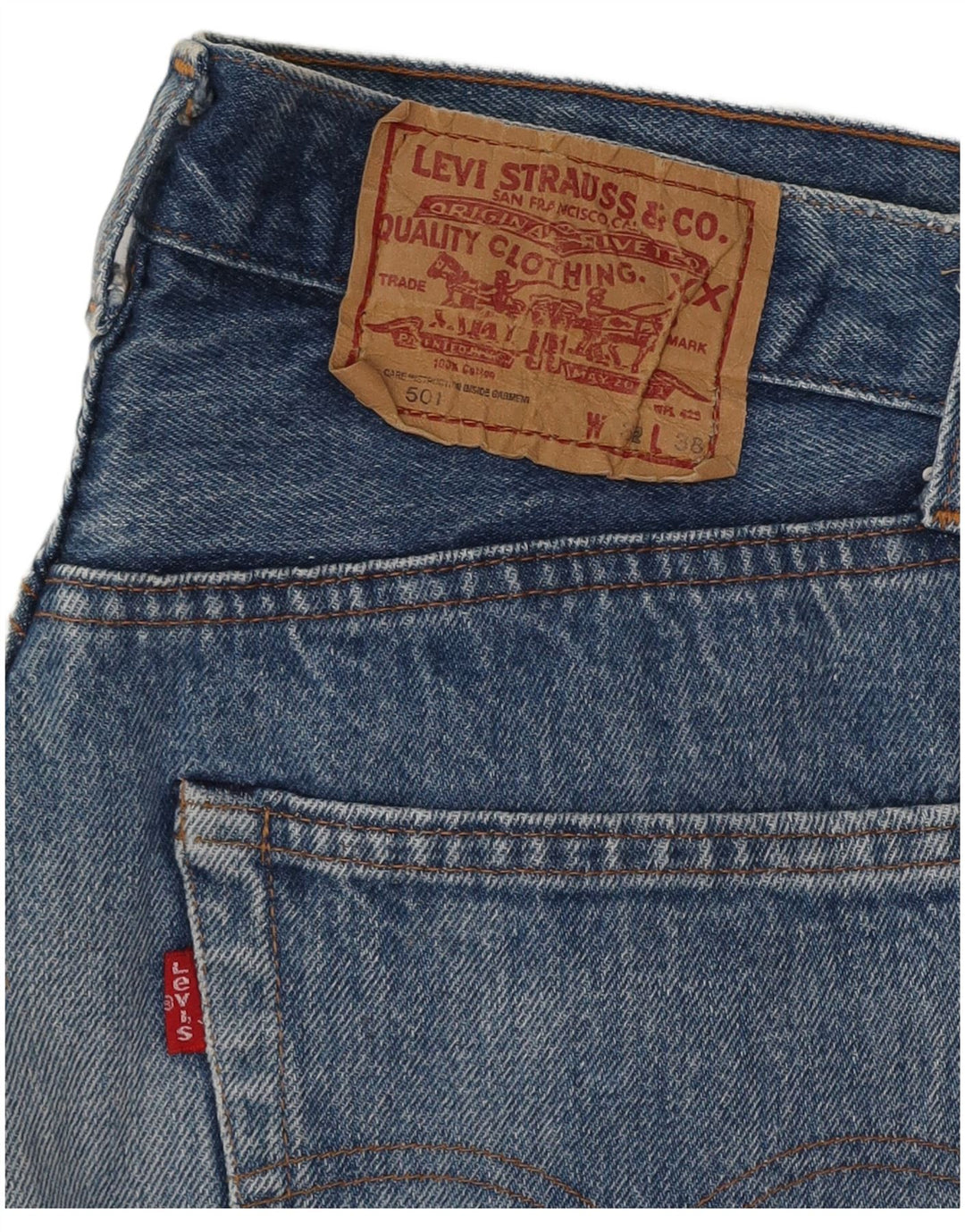 Blugi drepti pentru bărbați Levi's 501 W32 L28 Bumbac albastru