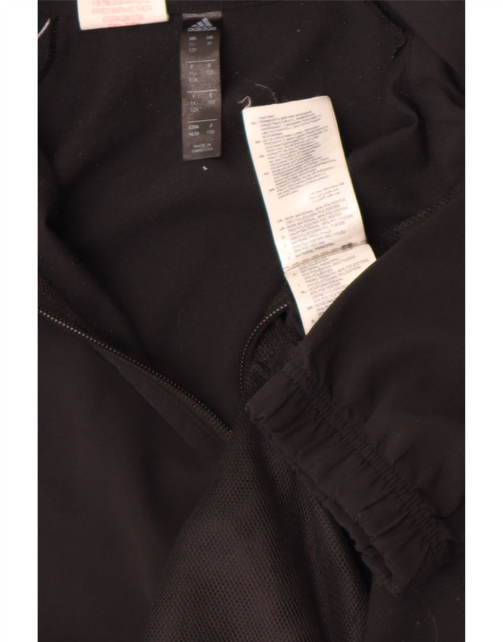Jachetă Adidas Aeroready pentru trening pentru băieți 11-12 ani, poliester negru