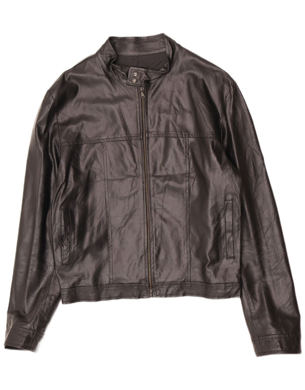Bomber din piele pentru bărbați Imperial UK 40 Large Black