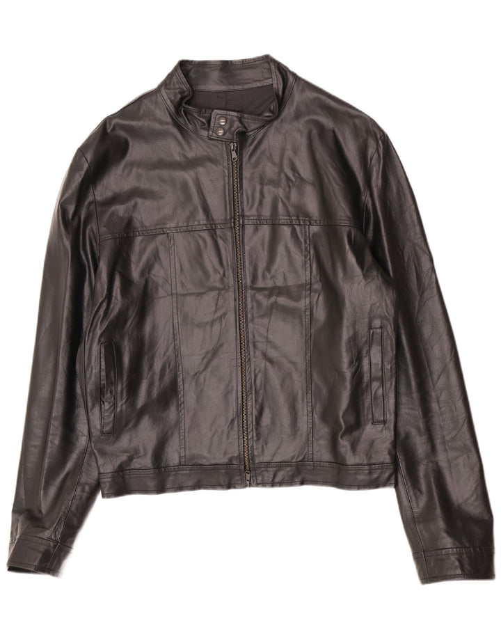Bomber din piele pentru bărbați Imperial UK 40 Large Black