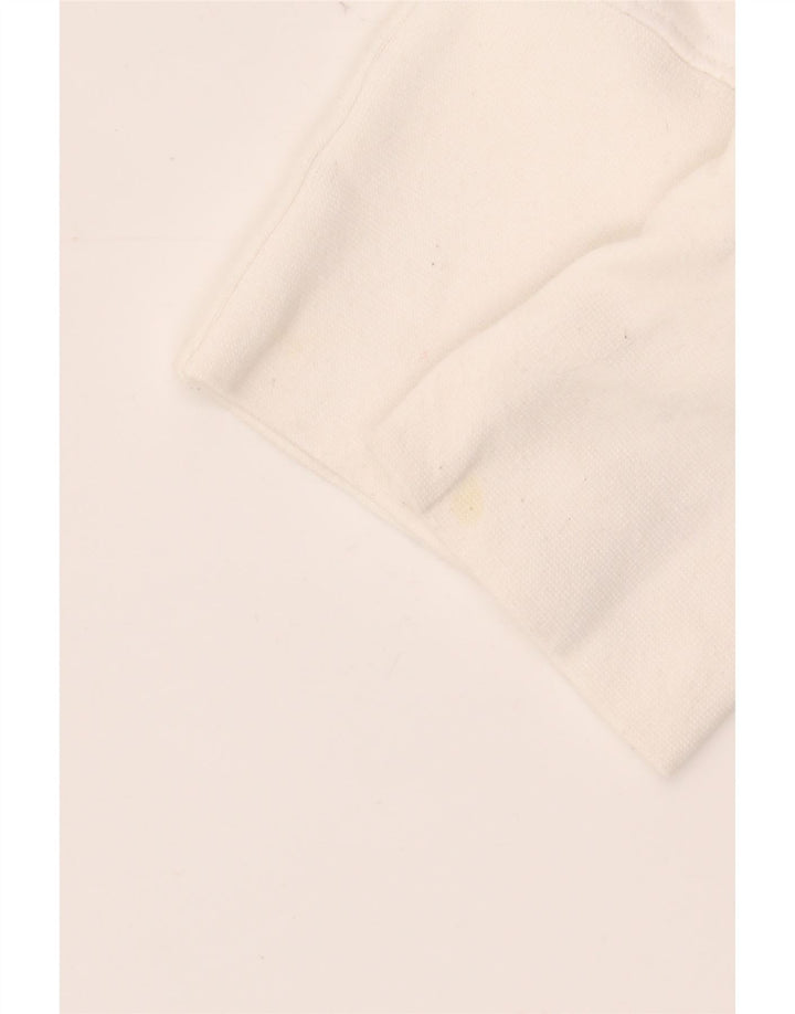 BILLABONG Pulover grafic pentru femei UK 12 Poliester alb mediu