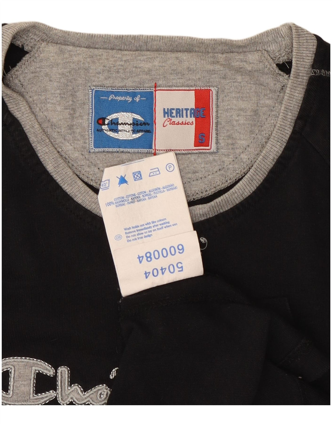 Tricou cu grafic Champion Heritage Classics pentru femei Top UK 10 Small Black