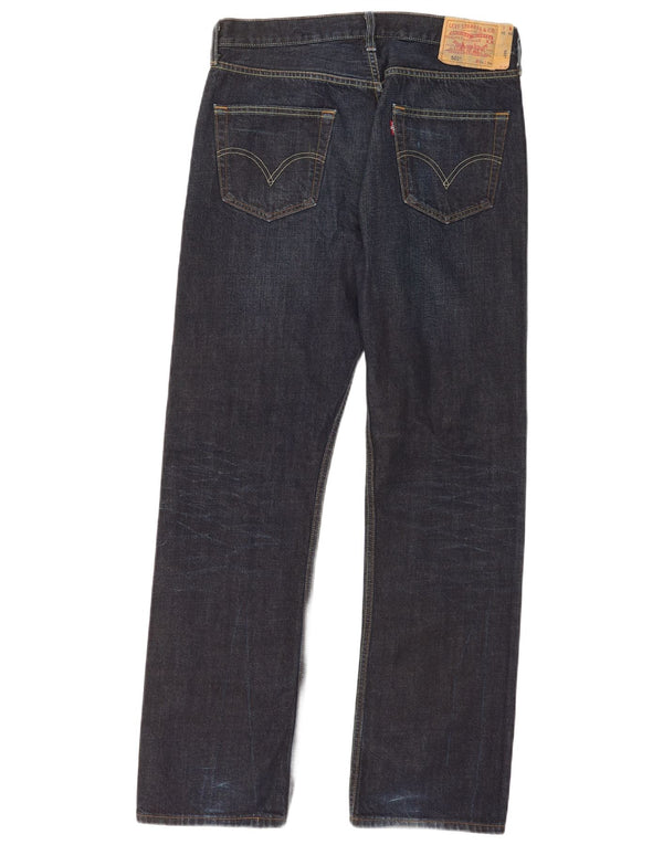 Blugi drepti pentru bărbați Levi's 501 W34 L34 Bumbac bleumarin