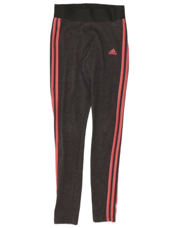 Leggings pentru femei Adidas UK 4/6 XS bumbac gri
