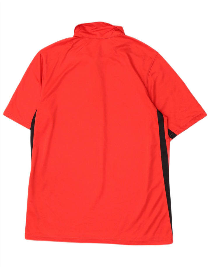 Tricou polo Nike pentru bărbați Dri Fit, roșu mediu, poliester color bloc
