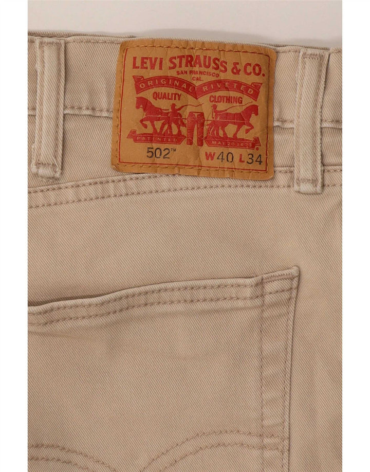 Blugi conici pentru bărbați Levi's 502 W40 L27 bej