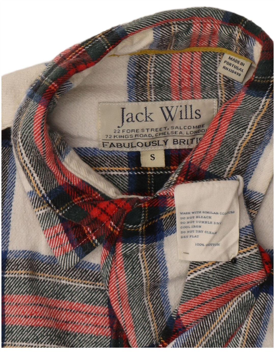 Cămașă de flanel Jack Wills pentru bărbați, bumbac în carouri roșii mici