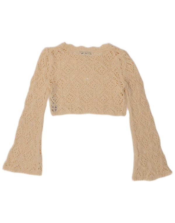 Bluză Crochet Crochet pentru Damă Zara UK 10 Mic Acrilic alb