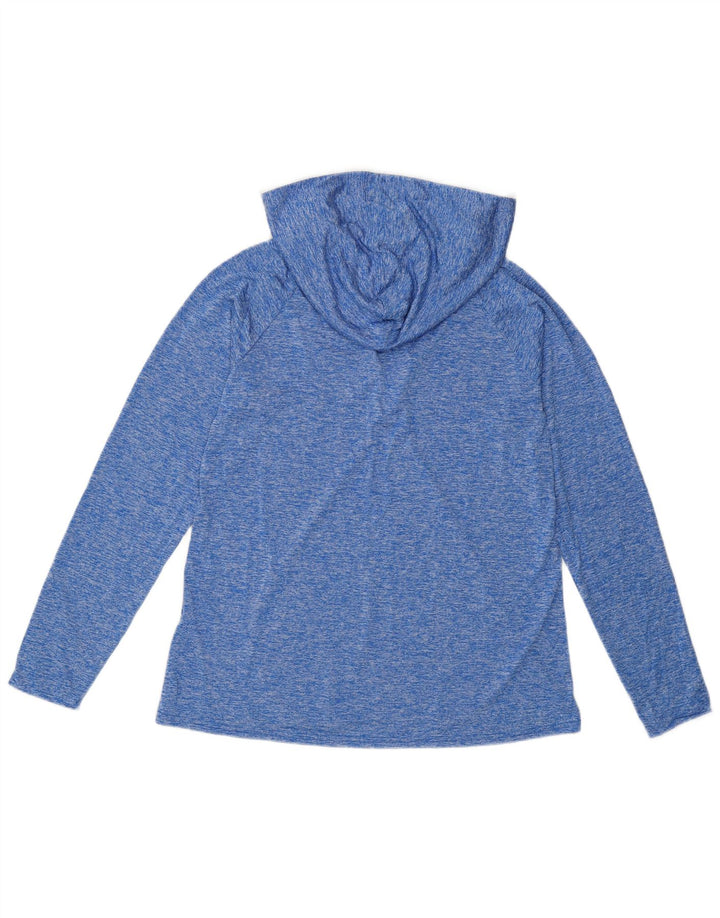 Top cu glugă pentru femei Under Armour cu mânecă lungă UK 16, mare, albastru, poliester